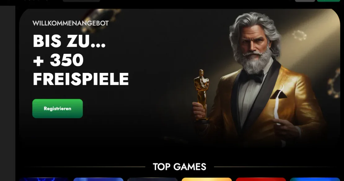Casino-Lobby von oscarspin.com: Slots auf der Startseite